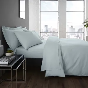 Soft touch microfibre 32cm Fitted Bed Sheet by Serene in Duck Egg