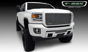 T-REX Billet Series, 1 Piece Insert Bumper Grille - Requires Drilling or Cutting - 2015-2018 GMC 2500/3500