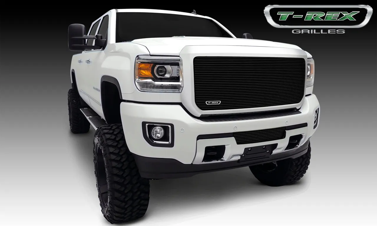 T-REX Billet Series, 1 Piece Insert Bumper Grille - Requires Drilling or Cutting - 2015-2018 GMC 2500/3500