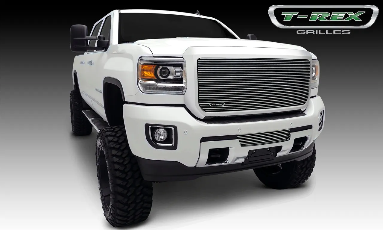T-REX Billet Series, 1 Piece Insert Bumper Grille - Requires Drilling or Cutting - 2015-2018 GMC 2500/3500