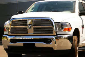 T-REX Billet Series, 4 Piece Overlay Grilles - Polished - 2010-2012 Ram 2500/3500