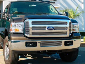 T-REX Billet Series, 6 Piece Overlay Grilles - Polished - 2005-2007 Superduty XL