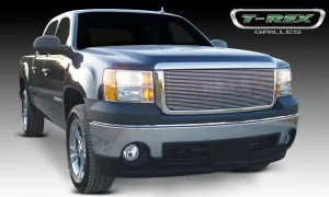 T-REX Billet Series, Insert Grilles - Polished - Can be installed as overlay without drilling or as an insert which requires drilling - 2007-2013 Sierra