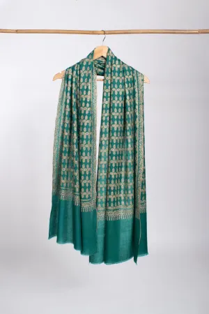 Turquoise Handloomed Cashmere Scarf - BEACONSFIELD