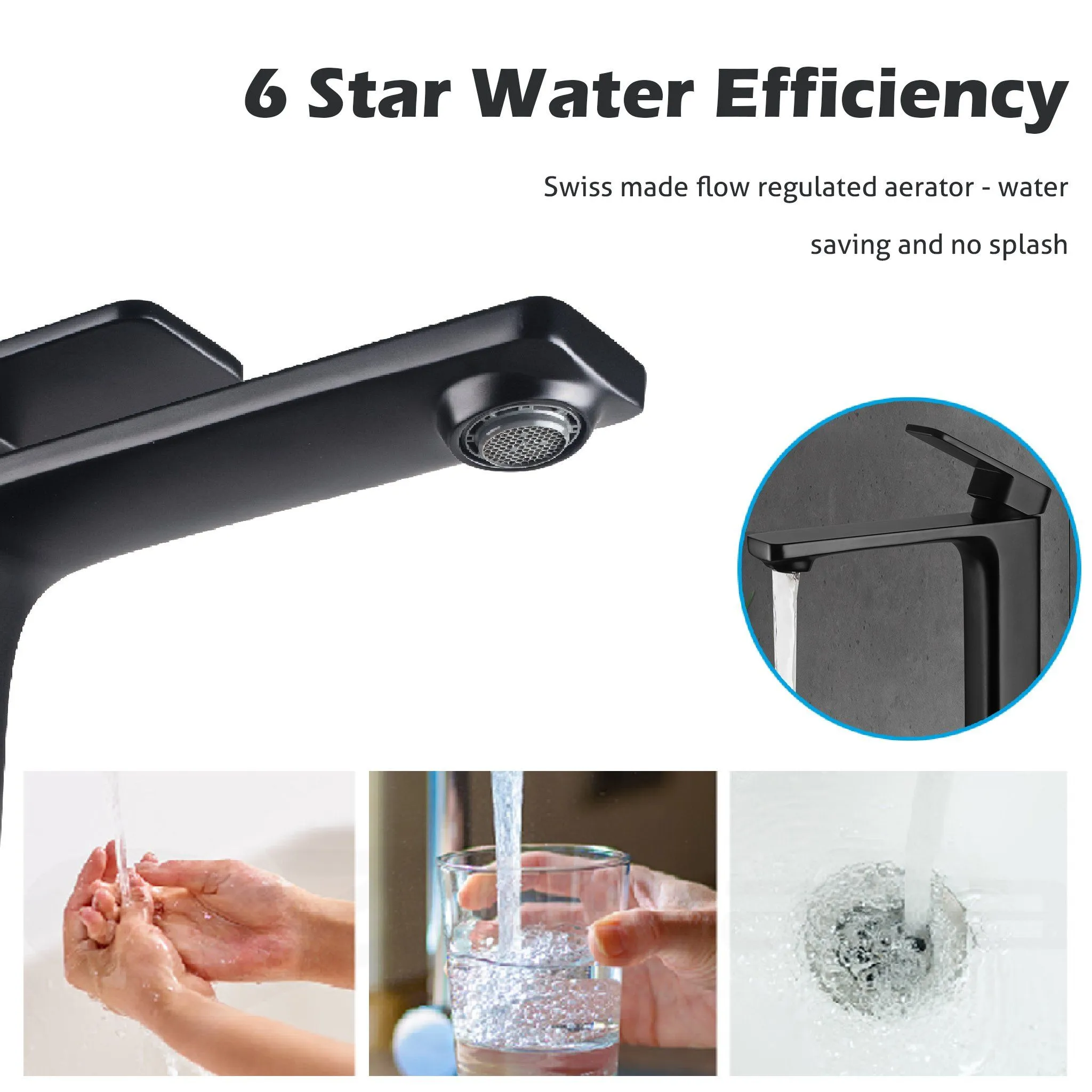 VIVA Tall Basin Mixer Black - BT-202B