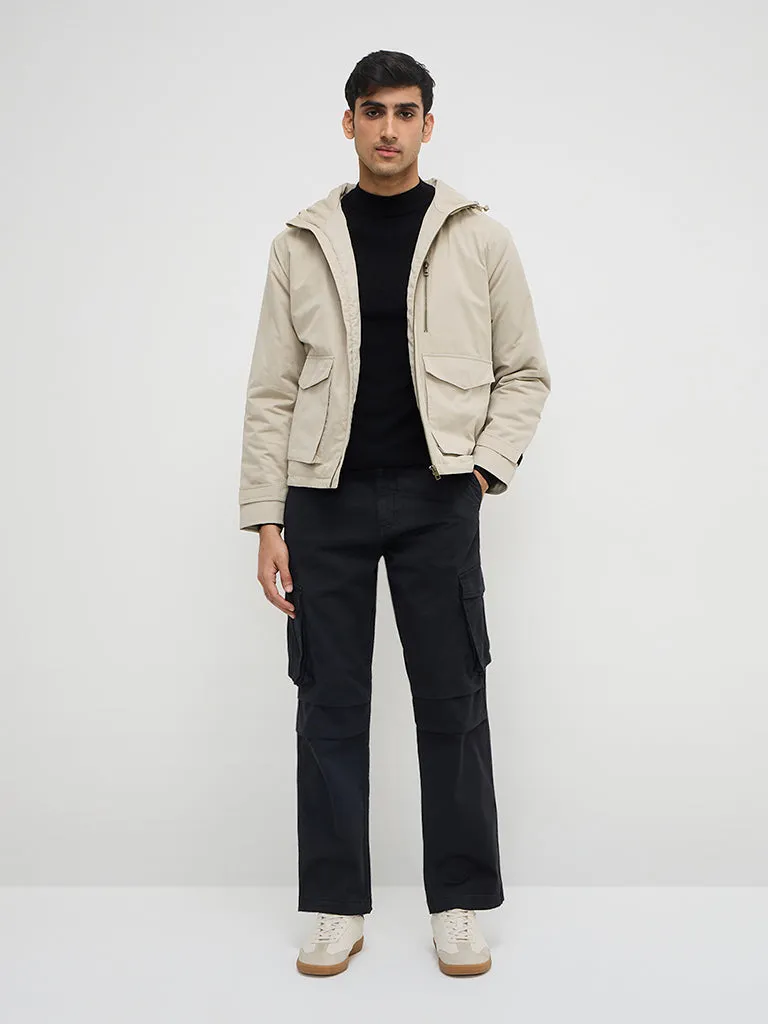 WES Casuals Beige Relaxed-Fit Jacket
