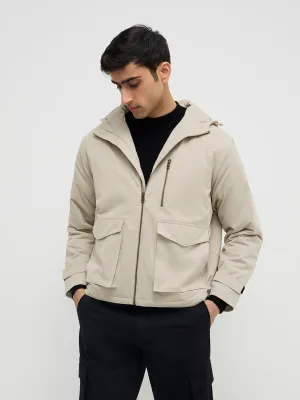 WES Casuals Beige Relaxed-Fit Jacket