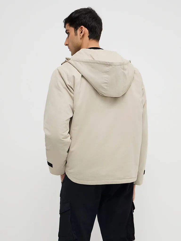 WES Casuals Beige Relaxed-Fit Jacket
