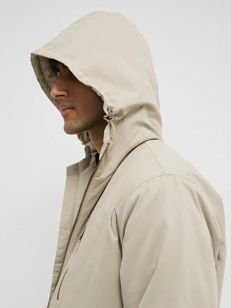WES Casuals Beige Relaxed-Fit Jacket