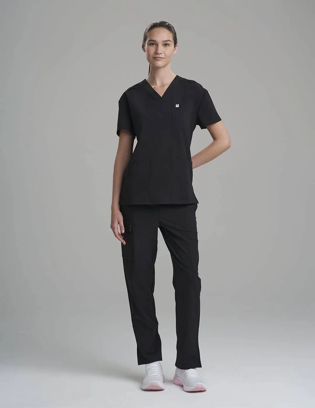 Womens 3-Pocket V-Neck Scrub Top Core Colorways
