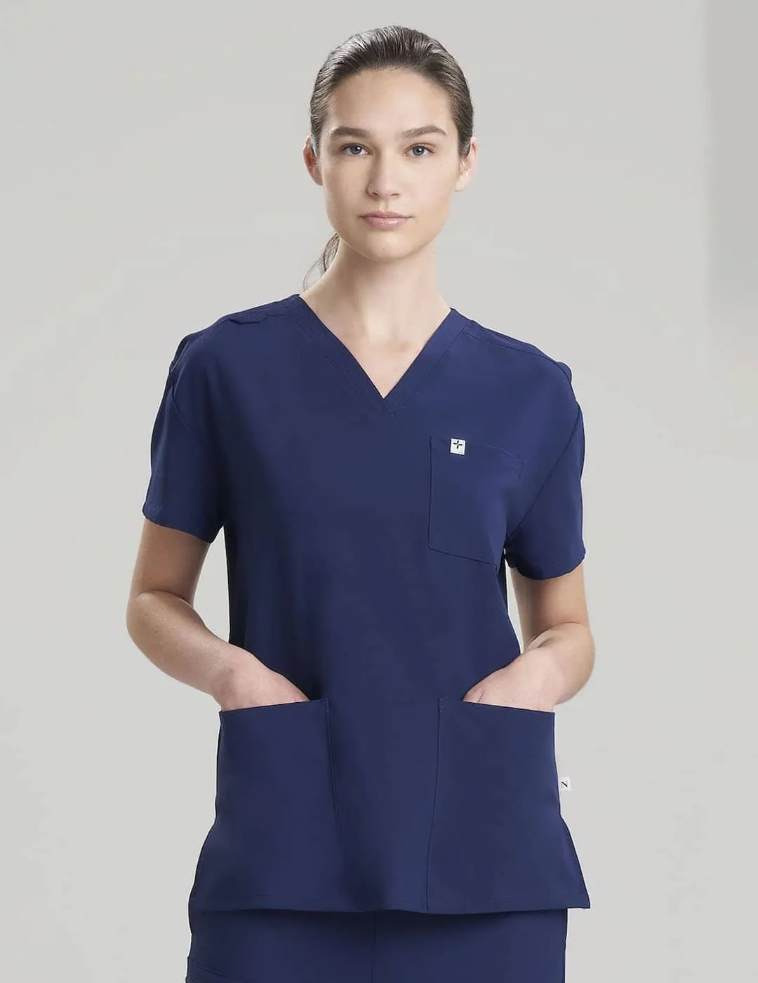 Womens 3-Pocket V-Neck Scrub Top Core Colorways
