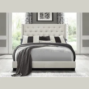 Wooden Twist Glory Elegant Velvet Upholstered Button Tufted Bed For Luxury Bedroom