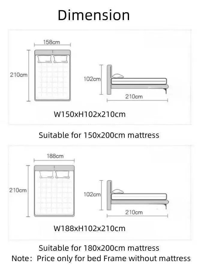 Wooden Twist Italian Minimalism Modernize Leatherette Upholstery Bed for Luxury Bedroom