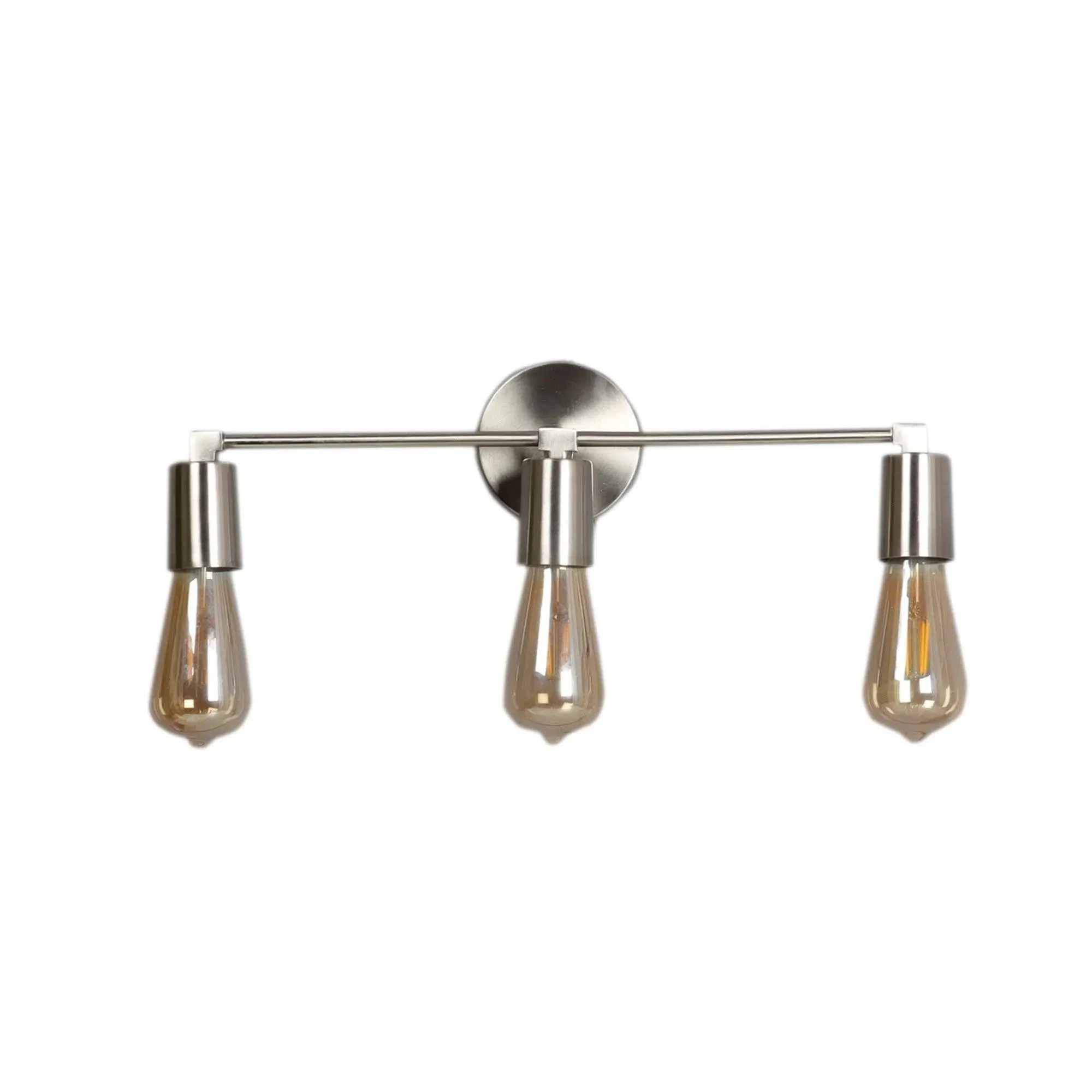 Wooden Twist Salacia Triple Wall Light in Silver Metal with Pewter Finish Modern Rustic Decorative Sconce for Home Interior