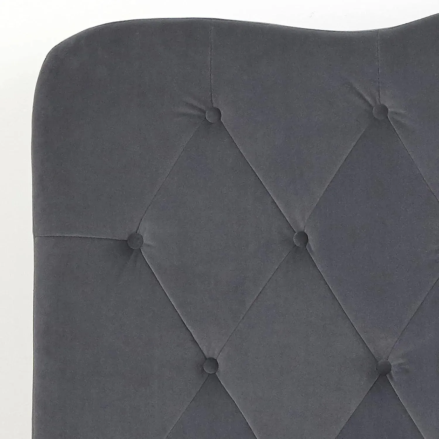 Wooden Twist Tessa Velvet Upholstery Rectangular Bed